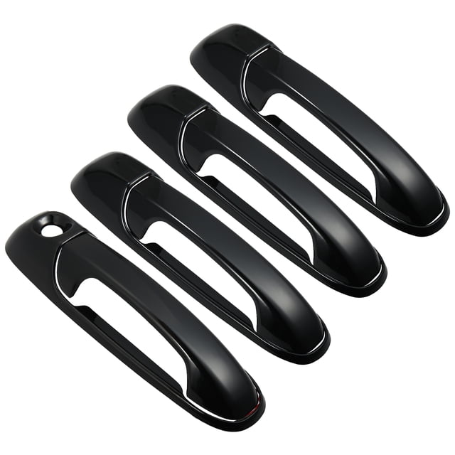 4 Piezas Cubierta de Manija de Puerta Exterior ABS Negro Brillante Unique Bargains para Dodge Ram 1500 2500 3500 02-08 Jeep Liberty 02-07 Dakota 05-11