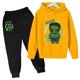 thumbnail image 3 of Nueva sudadera con capucha y pantalones de Marvel Hulk Capitán América para niños, traje de 2 piezas, ropa informal para niño y niña, sudadera, trajes deportivos para niño, 3 of 5