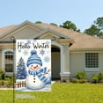 thumbnail image 2 of JOOCAR Hello Winter Snowman Garden Flag for Winter Christmas Home Outdoor Garden Yard Door Decor 12x18 inch, 2 of 5