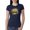 Navy, variant on Softball Mom Animal Print Girl Sports Womens Slim Fit Junior Tee, Mint, Large