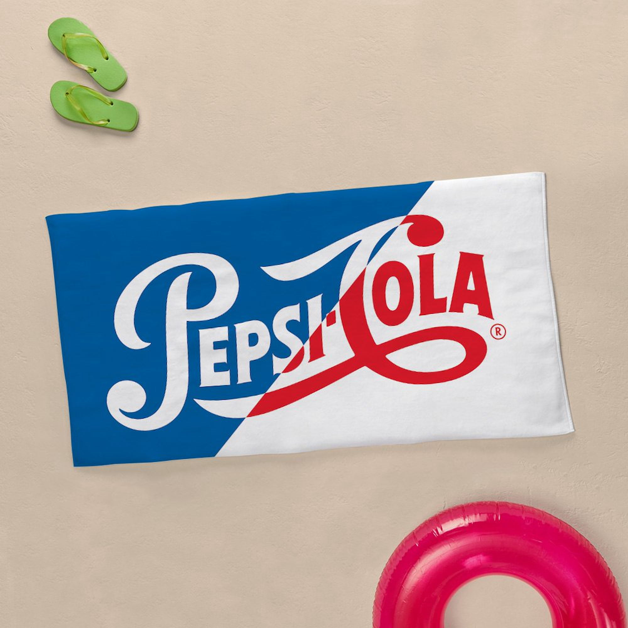 CafePress - Vintage Pepsi Split - Large Beach Towel, Soft 30"x60" Towel with Unique Design