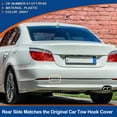 thumbnail image 3 of Cubierta del gancho de remolque trasero del parachoques único de Bargains, tapa gris para BMW 528i 535i 550i 2008-2010 No.51127178183, 3 of 6