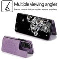 thumbnail image 3 of Design for Samsung Galaxy S20 Ultra 5G Wallet Case,PU Leather Phone Case with Screen Protector Card Holder,Stand Kickstand Shockproof Flip Protective Cover for Women Girls 6.9 inch Purple, 3 of 6