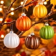 thumbnail image 5 of Cheapark Matte Pumpkin Hanging Ornament Balls, Artificial Tree Wreath Mantel Decor, Halloween Thanksgiving Fall Multicolor Shatterproof Plastic Baubles 15 Pack 1.96 Inch Each, 5 of 7