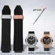 thumbnail image 2 of Watchband For Hublot Big Bang Silicone 25*19mm Waterproof Men's Watch Strap Chain Watch Accessories Rubber Bracelet Wristband-blue A Black, 2 of 5