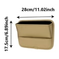thumbnail image 3 of Car Seat Gap Filler Organizer, Leather Car Seat Storage Box, Between Seats Organizer for Phones, Keys, Sunglasses, No-Drill Car Console Side Pocket for Most Vehicles (Size/Colour as Pictured), 3 of 7