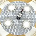 thumbnail image 3 of PENGXIANG Fitted Vinyl Table Cloth Elastic Edged Flannel Backed  Waterproof Wipeable Vinyl Tablecloth For Dinning Room, 3 of 6