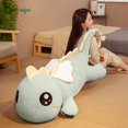 thumbnail image 2 of New Huggable Huge Long Cute Dinosaur Plush Toy Soft Cartoon Animal Angel Dragon Stuffed Doll Boyfriend Pillow Kids Birthday Giftgreen90cm Deng Xun unisex, 2 of 2