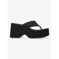 thumbnail image 3 of No Boundaries Platform Wedge Thong Sandals, Women's, 3 of 7