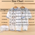 thumbnail image 2 of Zwiiyzr 0-2T Long Sleeve Baby Romper Unisex Cotton One-Piece Summer Pajamas Boy Girl Footless Jumpsuit Snap Closure Blue, 2 of 3