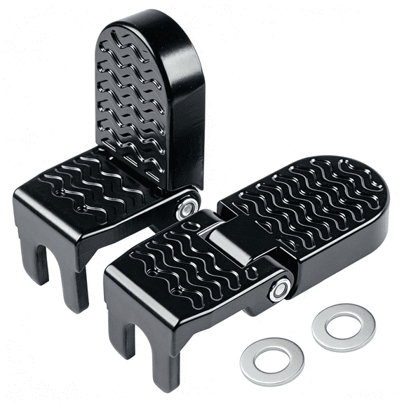 TELOLY 2Pcs 15Mm U Slot Bike Rear Pedals,Aluminium Alloy Bicycle Bike Peg, Non-Slip Ebike Pegs for Passenger, Folding Bike Rear Pedals for E-Bike, Mountain Bike,Road Bike, Bmx Accessorie