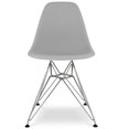 thumbnail image 2 of Aron Living Tower 17" Plastic and Chrome Steel Dining Chair in Gray, 2 of 4
