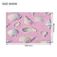 thumbnail image 2 of 2 Piece Soft Bathroom Rug Set Seashells and Conch Shells Bath Mat and U-Shaped Toilet Contour Rug (16"x24"+20"x24"), 2 of 6
