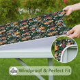 thumbnail image 6 of Pioneer Flower Floral Print Pattern Square Fitted Tablecloth with Elastic Edge,Square Table Cover,Washable Elastic Table Cover for Home Kitchen Party Decor 36"x36", 6 of 6
