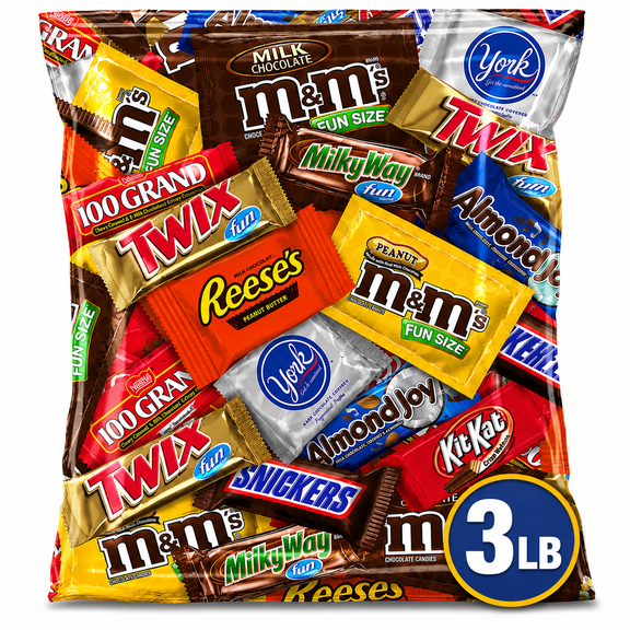 SupplyTiger Bulk Chocolate Bundle of (3lb) Variety Assortment Minis & Fun Size Mix