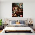 thumbnail image 4 of Mudket Framed Leopard on Floral Chair Canvas Wall Art, Vintage Jungle Animal Print Wall Decor, Ready to Hang for Living Room - 12"L x 8"W, 4 of 10