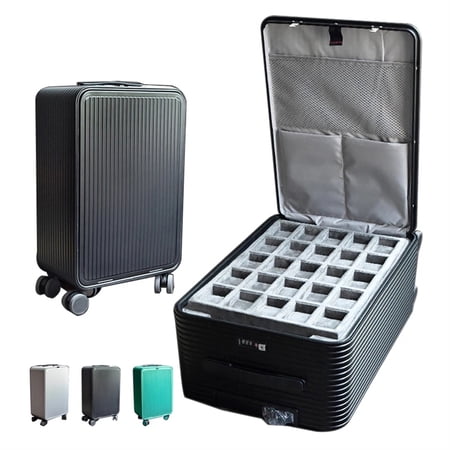 37/50Slots High Grade Watch Storage Case Box Pull Rod Integrated Jewelry Multi Layer Watch Box Aluminum Alloy Jewelry Collection