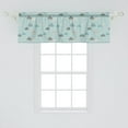 thumbnail image 2 of Ambesonne Blue Sky Window Valance, Polka Dots Stripes Rain, 54" X 18", Seafoam Multicolor, 2 of 3