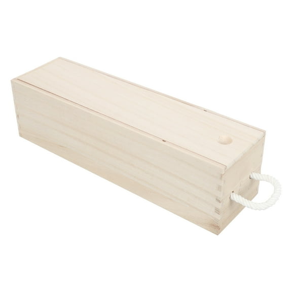 Murdoffiu Wine Box 1pc Delicate Wine Bottle Box Carrier with Handle Wooden Wine Gift Packing Box
