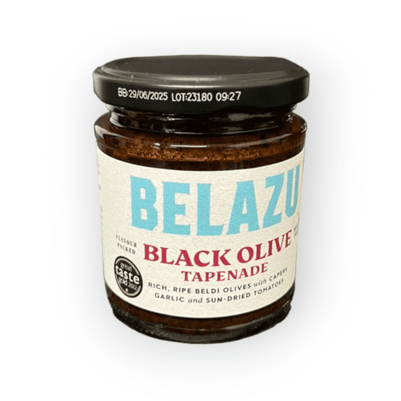 Belazu Beldi Black Olive Tapenade 170G, Imported from Britain