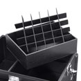 thumbnail image 4 of Byootique Nail Manicure Platform Portable Rolling Makeup Train Case 2 Tabletops, 4 of 11