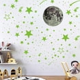 thumbnail image 3 of Calcomanía de pared luminosa con estrellas y luna que brillan en la oscuridad, 363 piezas de estrellas fluorescentes adhesivas, regalo para decoraciones de techo, fluorescente octilucente, 3 of 5