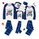 thumbnail image 1 of Pijamas familiares a juego de Navidad, conjunto de pijamas de diseño exclusivo para niños, Snomies, cuadros azules, 1 of 3