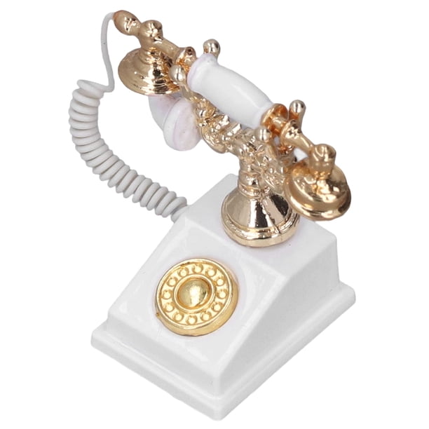 Mini Modelo De Teléfono De Casa De Muñecas, Modelo De Mini Teléfono De Casa De Muñecas, Simulación Retro, Modelo De Teléfono Vintage Europeo, Decoración Para Casa De
