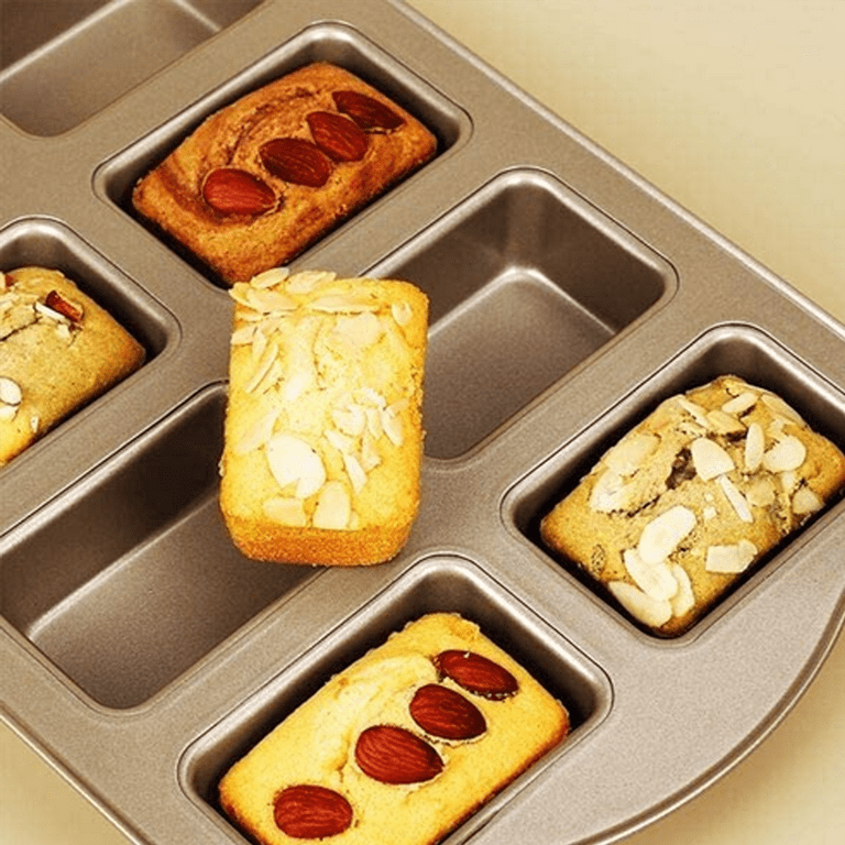Mini Loaf Pan, 8-Cavity Linked Mini Mold, Muffin Pan for Baking