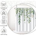 thumbnail image 6 of Green Mixed Light Blue Plant Shower Curtain with 12 Hooks Decorative Sage Green Shower Curtain for Bathroom Waterproof Fabric 84x72inc, 6 of 6