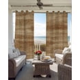 thumbnail image 4 of Retro Brown Wood Grain Blackout Curtains 96 Inch Length Rustic Board Texture Country Style Thermal Insulated Window Curtain Window Drapes 2 Panels for Bedroom Living Room 52"Wx96"L, 4 of 9