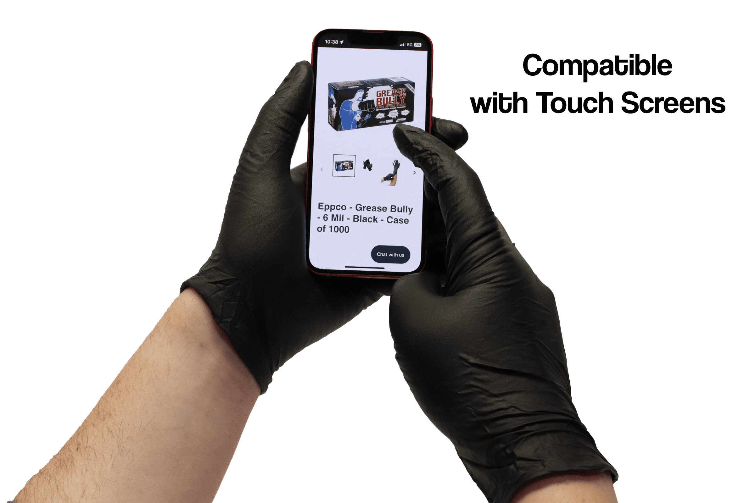 Eppco Grease Bully Nitrile Gloves, Powder and Latex Free, Black, 6MIL, Microtexture, Extra Large, 10 Boxes