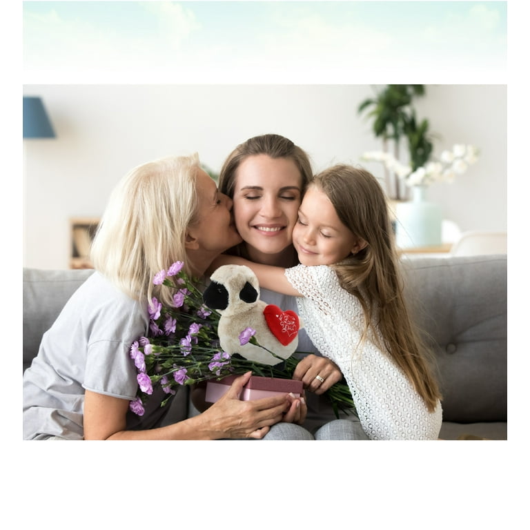 DolliBu I Love You Blacknose Sheep Plush - Personalized Valentine Gift With Heart (8.5 Inches)