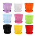 thumbnail image 1 of 10Pcs Creative Plastic Nursery Pot For Indoor Decoration Planting Cactus Assorted Color With Bottom Tray, 1 of 3