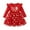Z1204B-Red, variant on PMVFHDE Girls' Spring-Autumn Netted Princess Dress with Stand Collar and Short Sleeves in Traditional Chinese Style,Red,7-8Years