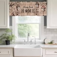 thumbnail image 3 of Sweet Home Rod Pocket Curtain Valance, Western Stars Bird Houses Brown Wooden Grain Farmhouse Window Valance for Living Room, Bedroom, Kitchen 42"W x 18"L, 3 of 9