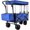 Blue, variant on Happbuy Collapsible Wagon with Removable Canopy, 220lbs Heavy Duty Foldable Beach Wagon with Big Wheels
