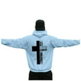 thumbnail image 4 of HUITKMM Sweat à Capuche pour Hommes Manches Longues Couleur Unie Imprimé au Dos, 4 of 6