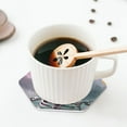 thumbnail image 4 of Kdxio Mist Sunflower Skull Funny Coasters,4 Pcs Leather Coasters,Housewarming Gifts,Protect Furniture from Water Marks Scratch and Damage, 4 of 6
