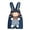 Blue-2084, variant on Baby Toddler Cute 3D Animal Summer Jean Overalls Shortalls,18-24 Months