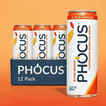 thumbnail image 2 of Phocus Caffeinated Sparkling Water Blood Orange, 2 of 5