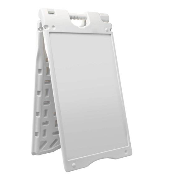 Letrero en forma de A Jumbl de 40 x 66 cm con protector de letrero de PVC, blanco