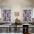 thumbnail image 4 of Pioneer Kitchen Curtains and Valance Set 36 Inch Tier Painting Floral Colorful 3 Pieces Set Dining Room Small Curtain Drapes Cafe Curtains Valance for Home Decor Rod Pocket, 4 of 6