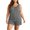 *Gray, variant on Binmer Women's Plus Size 2 Piece Pajama Set ,Sleeveless Crew Neck Tank Top and Shorts ,Soft Comfy Sleep Loungewear Outfit Black,XXL