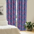 thumbnail image 2 of Ambesonne Grunge Window Curtains, Oval Watercolor Spots, Each 28" W x 63" L, Violet Blue Multicolor, 2 of 4
