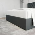 thumbnail image 4 of Velets Diva Contemporary Mid-Century Soft Padded Tufted Upholstered Platform Bed with Hydraulic Gas Lift Storage - Wood Slat System & Smart Hydraulic Under-Bed Storage (Dark Gray, Queen), 4 of 5