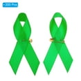 thumbnail image 3 of Unique Bargains Épingles à Ruban, 200 Pcs Ruban de Sensibilisation Vert en Satin avec Épingles de Sécurité, 3 of 7
