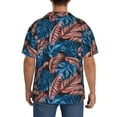 thumbnail image 5 of Xecao offers the Tropical Leaves for Men's Casual Short-sleeved Shirt, a button-up collared shirt with a pocket, perfect for beach vacations and yacht travel in the 4X-Large size., 5 of 7
