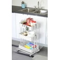 thumbnail image 5 of 3-Tier Heavy Duty Metal Utility Rolling Cart White, 5 of 6