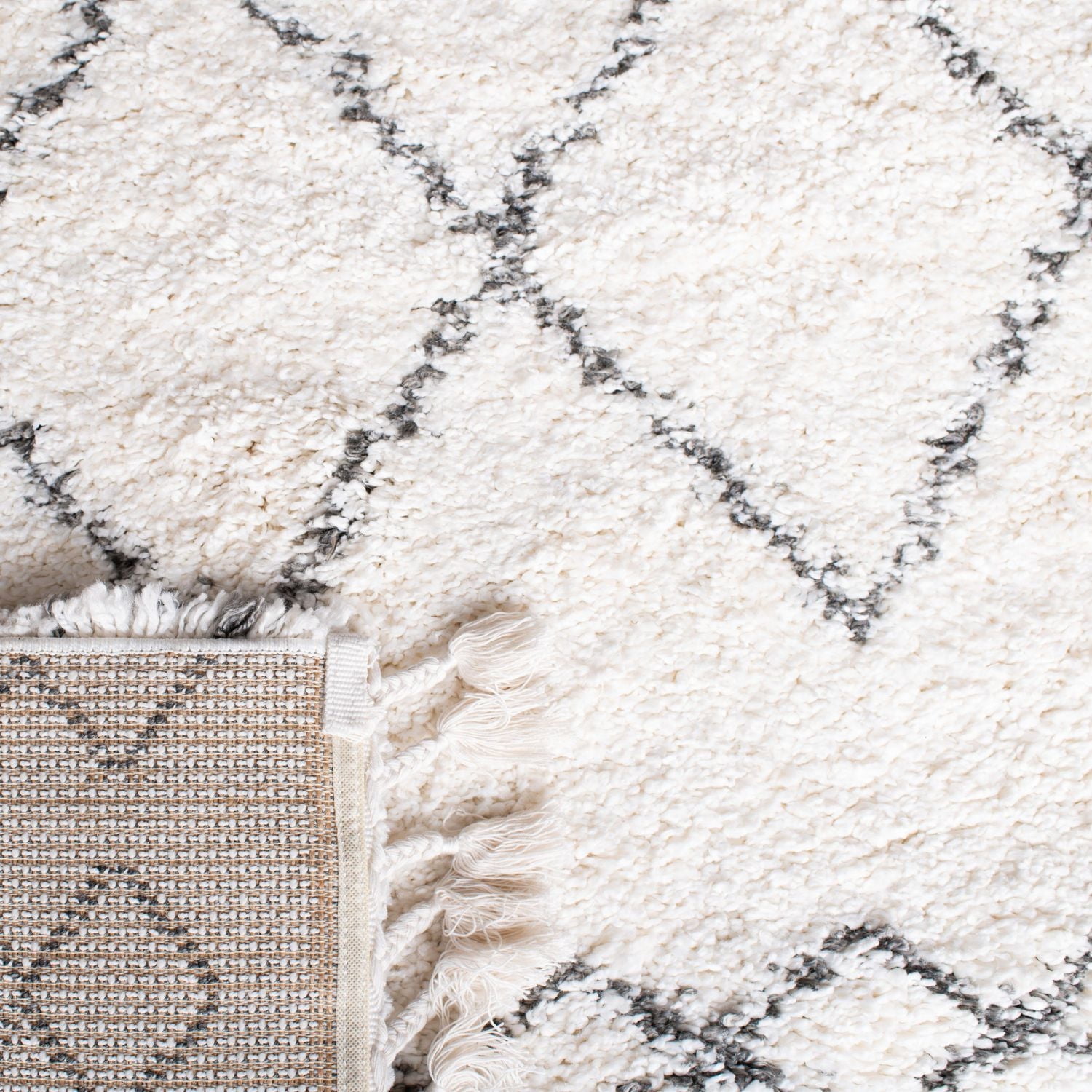 Safavieh Moroccan Fringe Scarlett Tapis Géométrique Shag